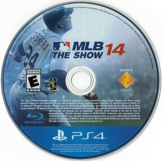 MLB 14: The Show – PlayStation 4 (PS4) video game disc, baseball sports game