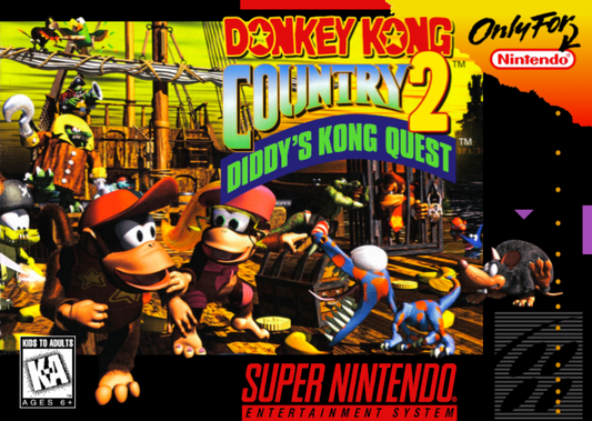 Donkey Kong Country 2 cover art for Super Nintendo Entertainment System (SNES) video game