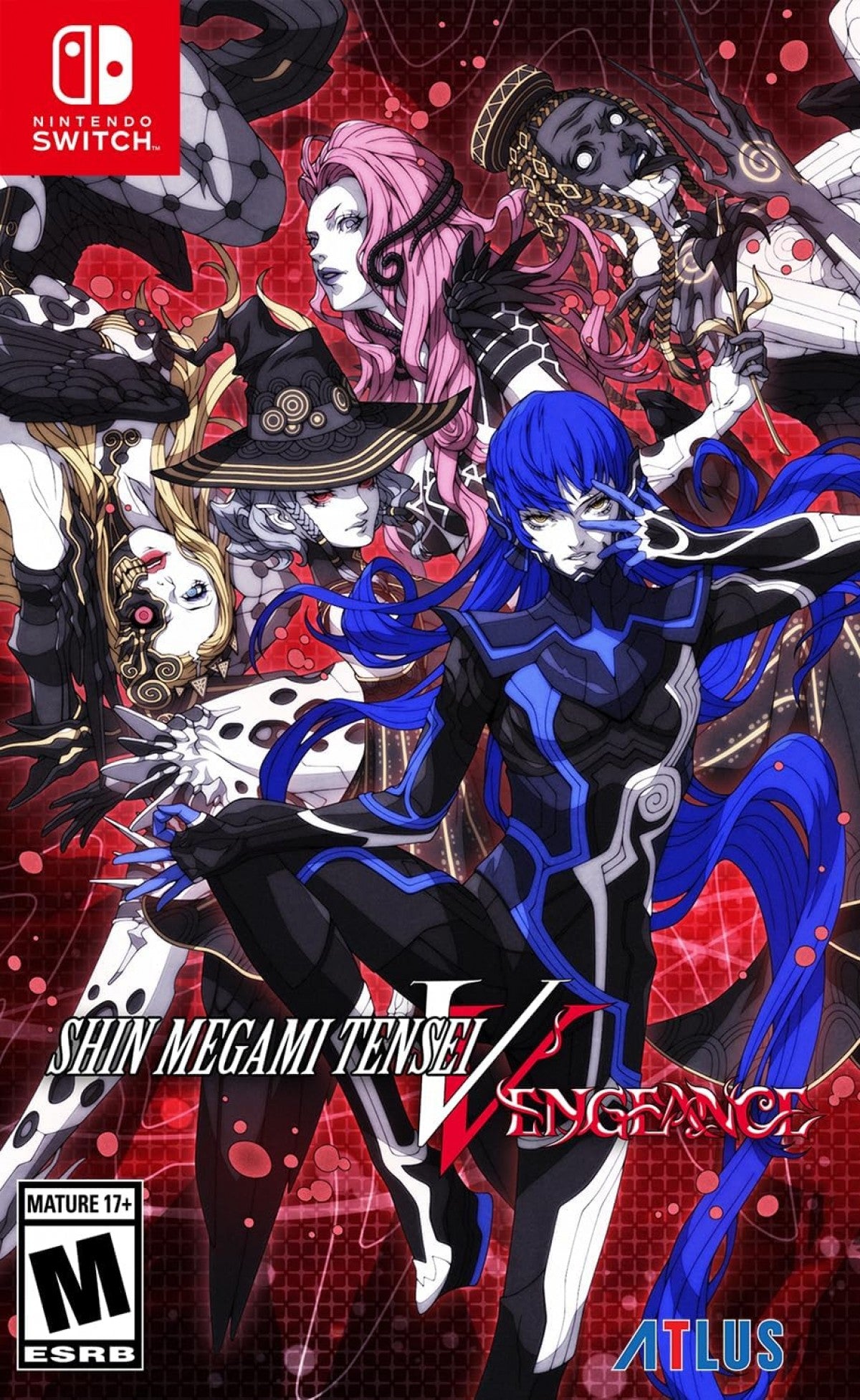 Shin Megami Tensei V Vengeance Nintendo Switch inspired design featuring dark fantasy JRPG aesthetic demon summoning exploration post apocalyptic Tokyo atmospheric storytelling turn based strategic combat moral choices and immersive narrative gameplay  cover art