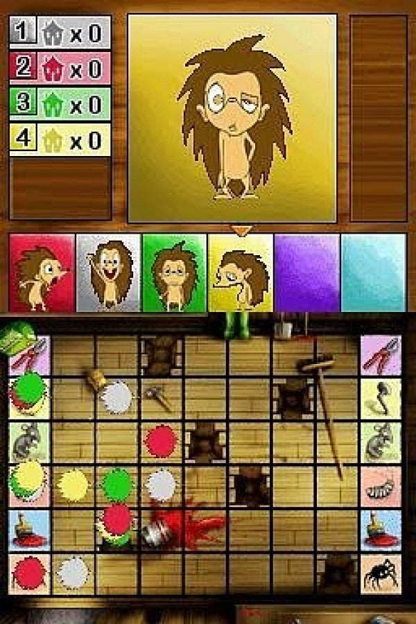 Hurry Up Hedgehog gameplay for Nintendo DS (DS) puzzle board game video game