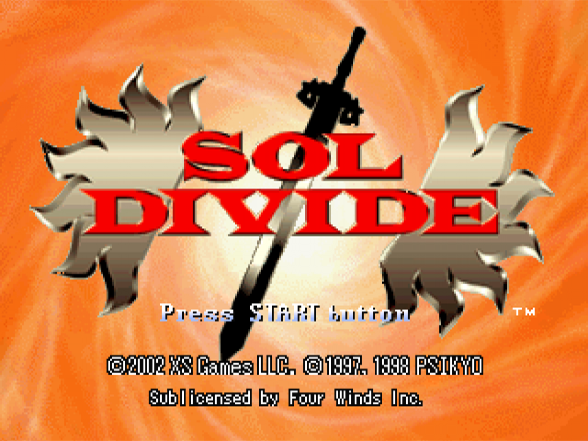 Sol Divide PlayStation PS1 for shoot em up video game fans featuring side scrolling arcade action fantasy themed aerial combat magical spell attacks multiple playable characters fast paced gameplay classic 2D shooter collectible gaming appeal gameplay