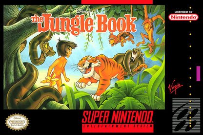 Disney's The Jungle Book cover art for Super Nintendo Entertainment System (SNES) video game