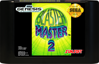 Blaster Master 2 Sega Genesis GEN for retro video game enthusiasts featuring action platforming gameplay side scrolling combat vehicle exploration powerful weapon upgrades sci fi adventure challenging boss battles and collectible gaming appeal cartridge 