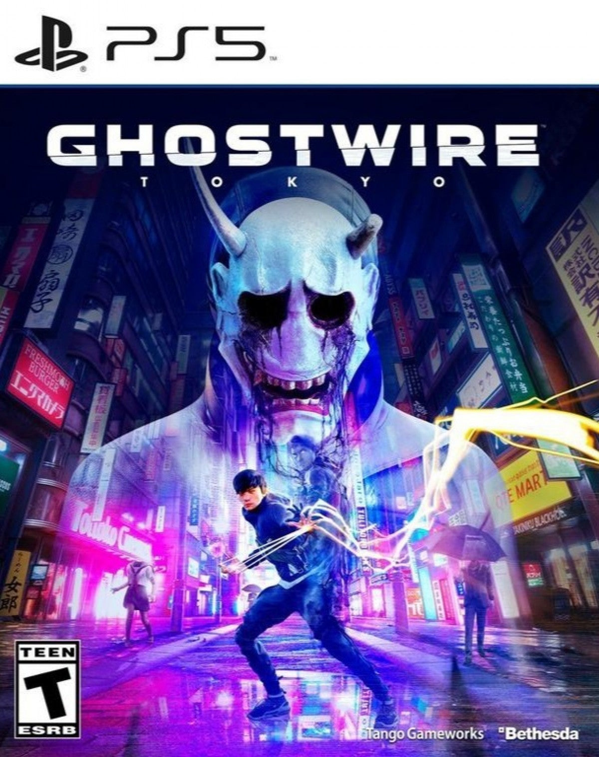 Ghostwire: Tokyo for PS5 featuring supernatural action-adventure gameplay in a visually striking urban Tokyo setting cover art