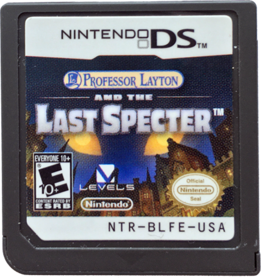 Professor Layton and the Last Specter Nintendo DS puzzle adventure game prequel series Layton cartridge art