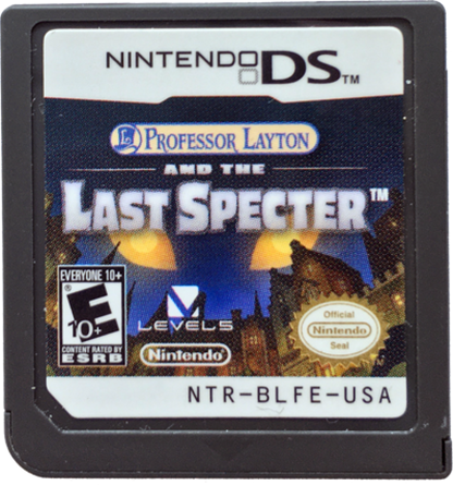 Professor Layton and the Last Specter Nintendo DS puzzle adventure game prequel series Layton cartridge art