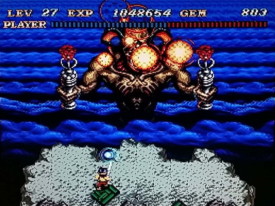 Soul Blazer for Super Nintendo with classic action-RPG adventure theme gameplay