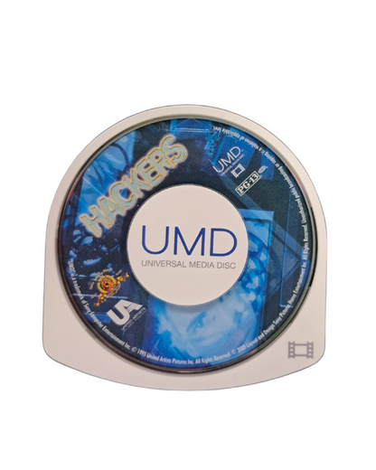 Hackers UMD Movie for PSP digital film release featuring the iconic 1995 cyberpunk hacking story cult classic characters and portable handheld viewing experience UMD