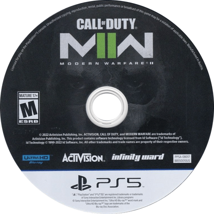 Modern Warfare II [Steelbook] disc cover art for PlayStation 5 first-person shooter video game. 