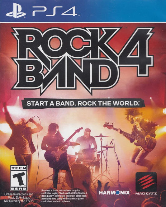 Rock Band 4 cover art for PlayStation 4 (PS4) video game