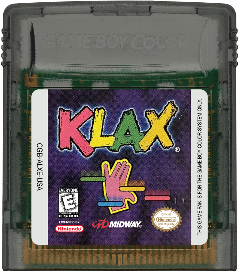 Klax Game Boy Color puzzle video game cartridge