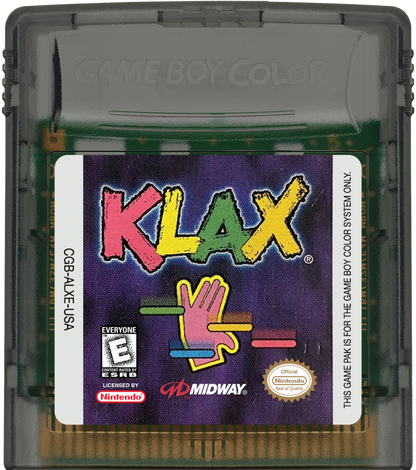 Klax Game Boy Color puzzle video game cartridge