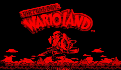 Wario Land Virtual Boy VB video game featuring Wario platforming adventure gameplay stereoscopic 3D environments enemy battles treasure collecting challenging levels hidden secrets classic Nintendo Virtual Boy gameplay retro video game collection collectible gaming appeal gameplay
