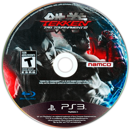Tekken Tag Tournament 2 PlayStation 3 PS3 video game featuring 3D fighting gameplay iconic Tekken characters tag team battles character switching martial arts combat combo attacks special moves competitive matches and classic PlayStation 3 fighting gameplay retro video game collection collectible gaming appeal disc