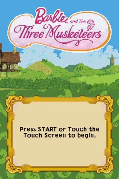 Barbie and the Three Musketeers – Nintendo DS: Join Barbie on a swashbuckling adventure as she trains to become a musketeer and saves the kingdom with courage and style main menu