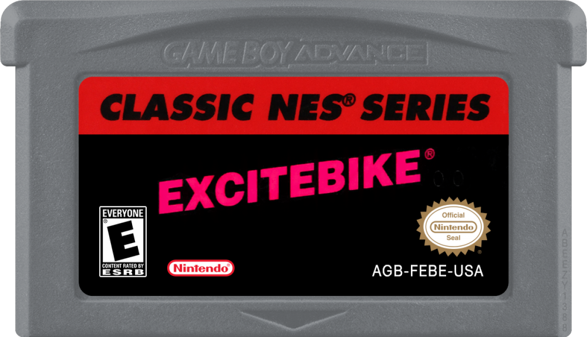 Excitebike: Classic NES Series game cartridge for Game Boy Advance (GBA) video game
