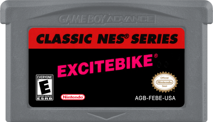 Excitebike: Classic NES Series game cartridge for Game Boy Advance (GBA) video game