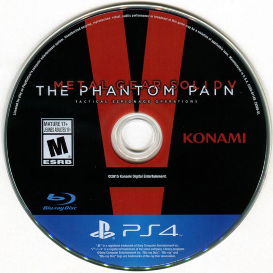 Metal Gear Solid V: The Phantom Pain [Day One] – PlayStation 4 (PS4) video game disc, action stealth game