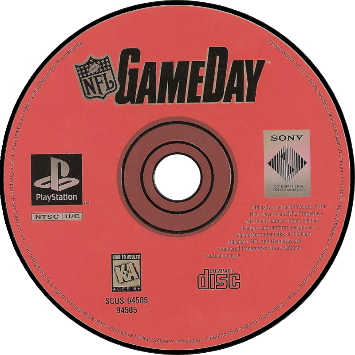 NFL GameDay PS1 PlayStation 1 American football sports game simulation gameplay Madden rival NFL teams season mode retro video game disc