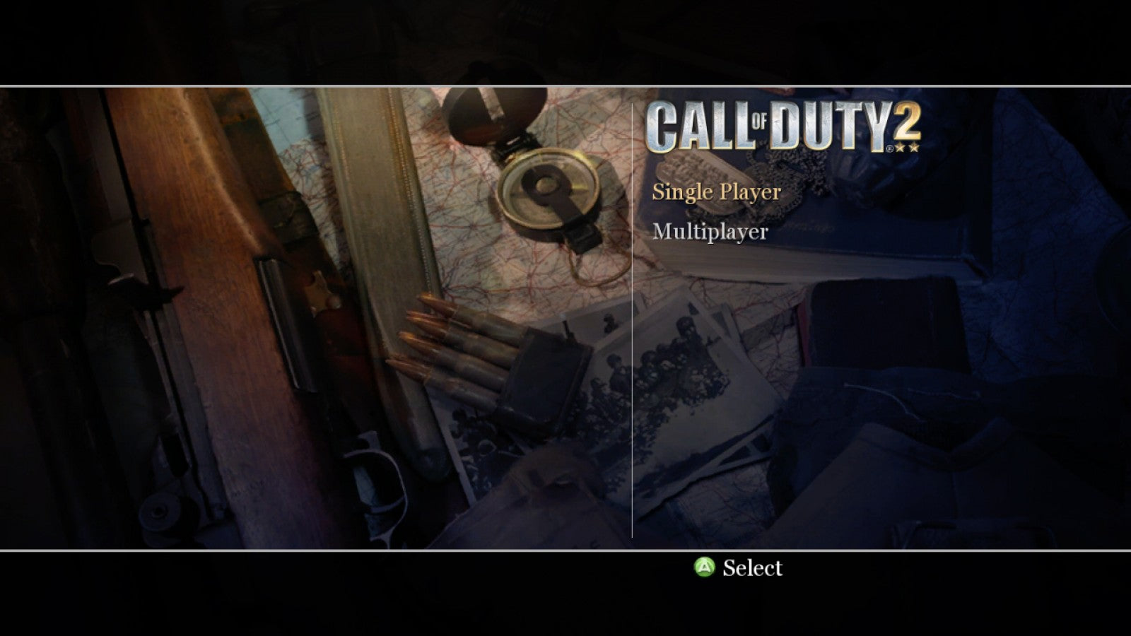 LocalID_66869 Retro Call of Duty 2 Xbox 360 inspired design featuring World War 2 first person shooter aesthetic vintage HD era Normandy landings intense infantry combat cinematic war storytelling realistic battlefield atmosphere nostalgic classic FPS presentation title screen