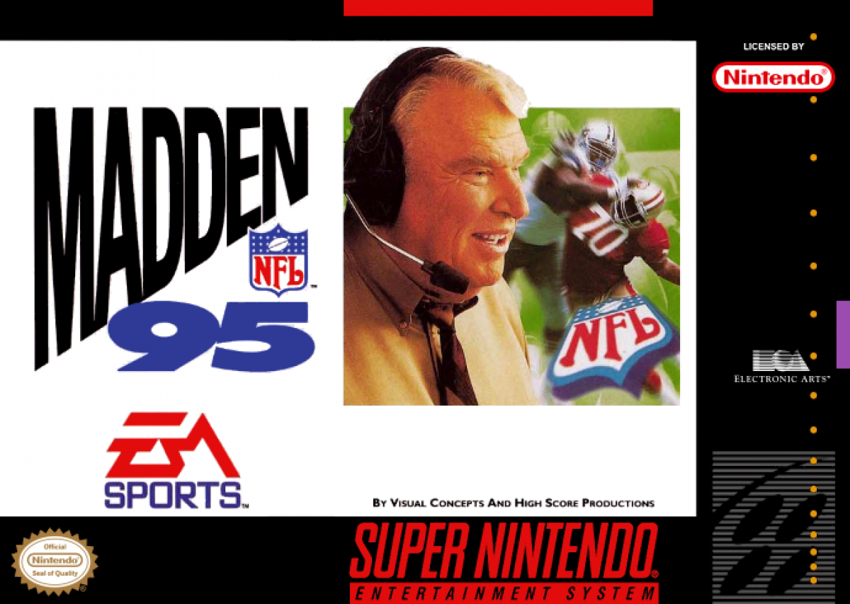 Madden NFL '95 cover art for Super Nintendo Entertainment System (SNES) video game