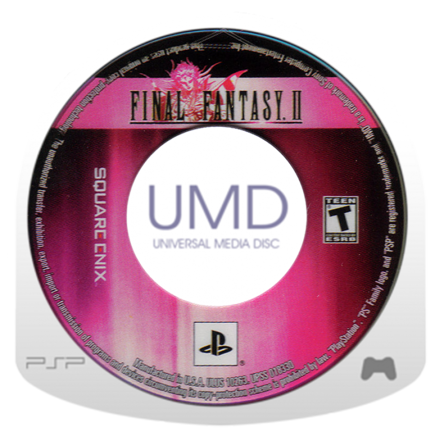 Final Fantasy II PSP inspired design featuring classic fantasy role playing adventure aesthetic legendary heroes epic world saving journey turn based combat memorable storytelling enhanced portable visuals iconic magic and character progression gameplay presentation UMD