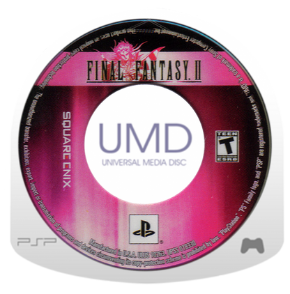 Final Fantasy II PSP inspired design featuring classic fantasy role playing adventure aesthetic legendary heroes epic world saving journey turn based combat memorable storytelling enhanced portable visuals iconic magic and character progression gameplay presentation UMD