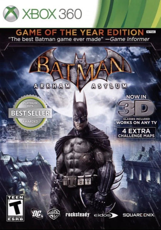 Batman: Arkham Asylum [Game of the Year] cover art for Xbox 360 (X360) video game