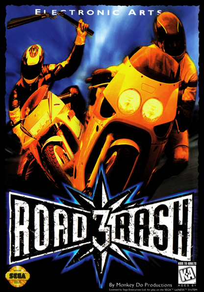Road Rash 3 cover art for Sega Genesis (GEN) video game