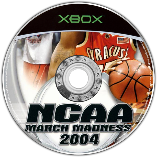 NCAA March Madness 2004 disc for Xbox (XBOX) video game