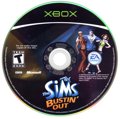 The Sims: Bustin' Out for original Xbox life simulation game featuring career progression open neighborhood exploration character customization social interactions story mode gameplay disc 