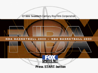 NBA Basketball 2000 title card for PlayStation 1 (PS1) retro video game