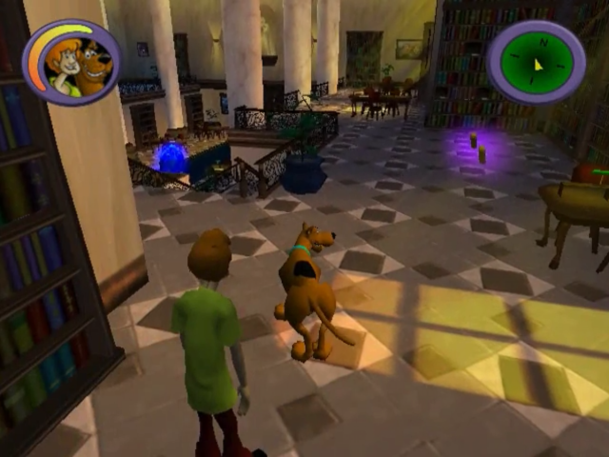 Scooby-Doo Mystery Mayhem GameCube game featuring cartoon-style adventure gameplay with puzzle solving and spooky mysteries gameplay screenshot