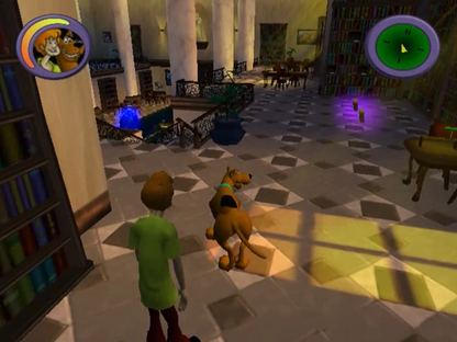 Scooby-Doo Mystery Mayhem GameCube game featuring cartoon-style adventure gameplay with puzzle solving and spooky mysteries gameplay screenshot