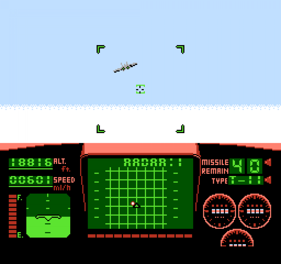Top Gun gameplay image for Nintendo Entertainment System (NES) retro video game