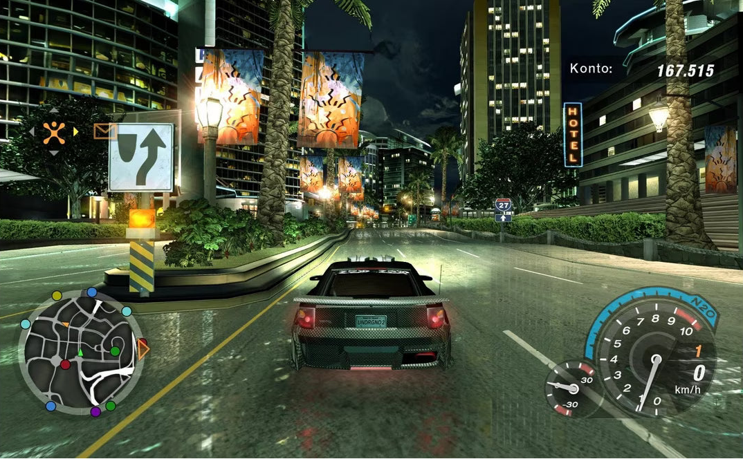Need for Speed Underground 2 PS2 Sony PlayStation 2 street racing game open world driving tuner cars customization drift racing night city EA Black Box arcade racing multiplayer PlayStation 2 software video game title gameplay