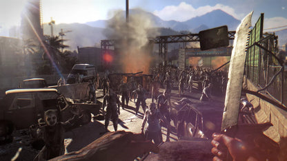 Dying Light – Xbox One (XONE) gameplay for open-world zombie survival action game with parkour combat
