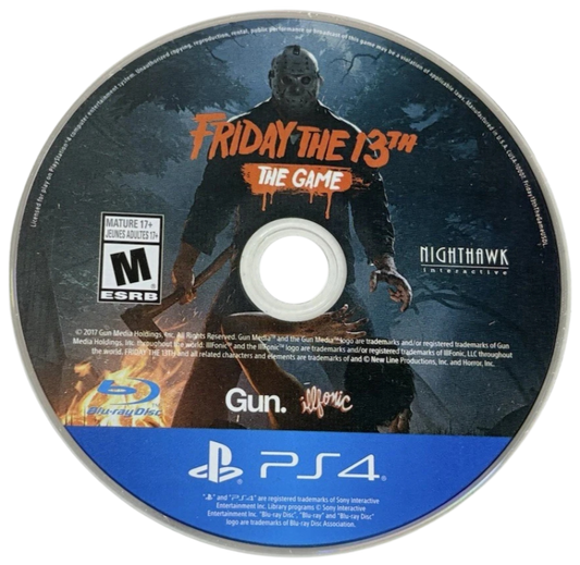 Friday the 13th: The Game – PlayStation 4 (PS4) video game disc, online multiplayer survival horror game by Gun Media
