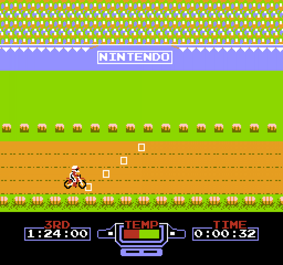 Excitebike gameplay image for Nintendo Entertainment System (NES) retro racing video game