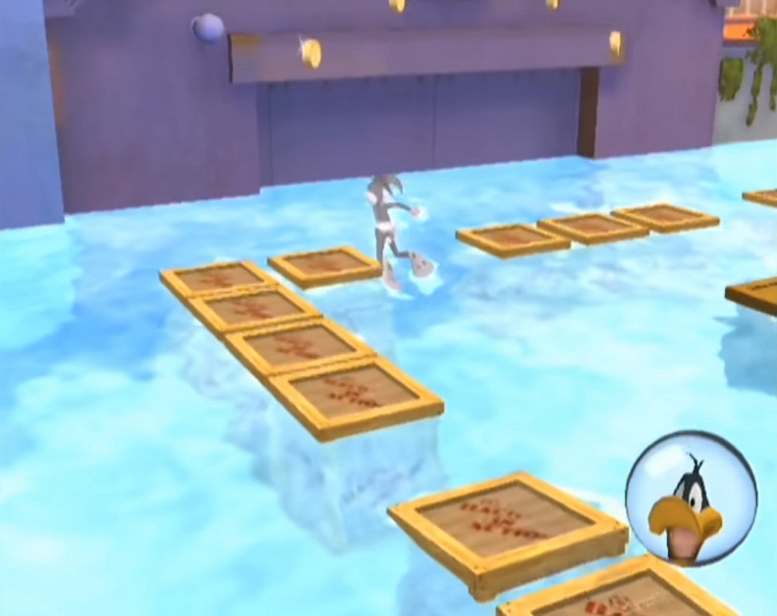 Looney Tunes Back in Action GameCube game featuring cartoon-style action adventure gameplay with classic Looney Tunes characters gameplay screenshot