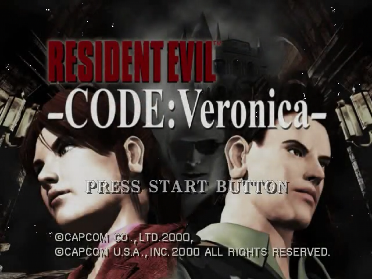 Resident Evil: CODE Veronica title screen for Sega Dreamcast (DC) video game