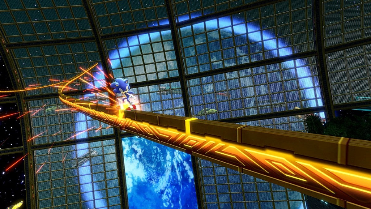 Sonic Colors Ultimate Nintendo Switch inspired design featuring high speed platform adventure aesthetic vibrant interstellar theme park environments colorful alien Wisps fast paced action gameplay enhanced visuals iconic Sonic the Hedgehog excitement modern gaming presentation gameplay 