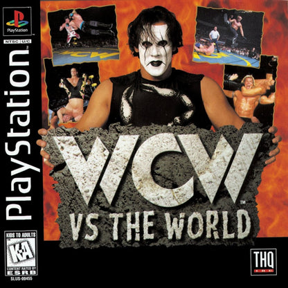WCW vs the World cover art for PlayStation 1 (PS1) wrestling video game.