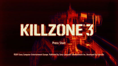 Killzone 3 retro PlayStation 3 video game Killzone military sci fi first person shooter futuristic combat online multiplayer cinematic campaign console title PlayStation 3 title screen
