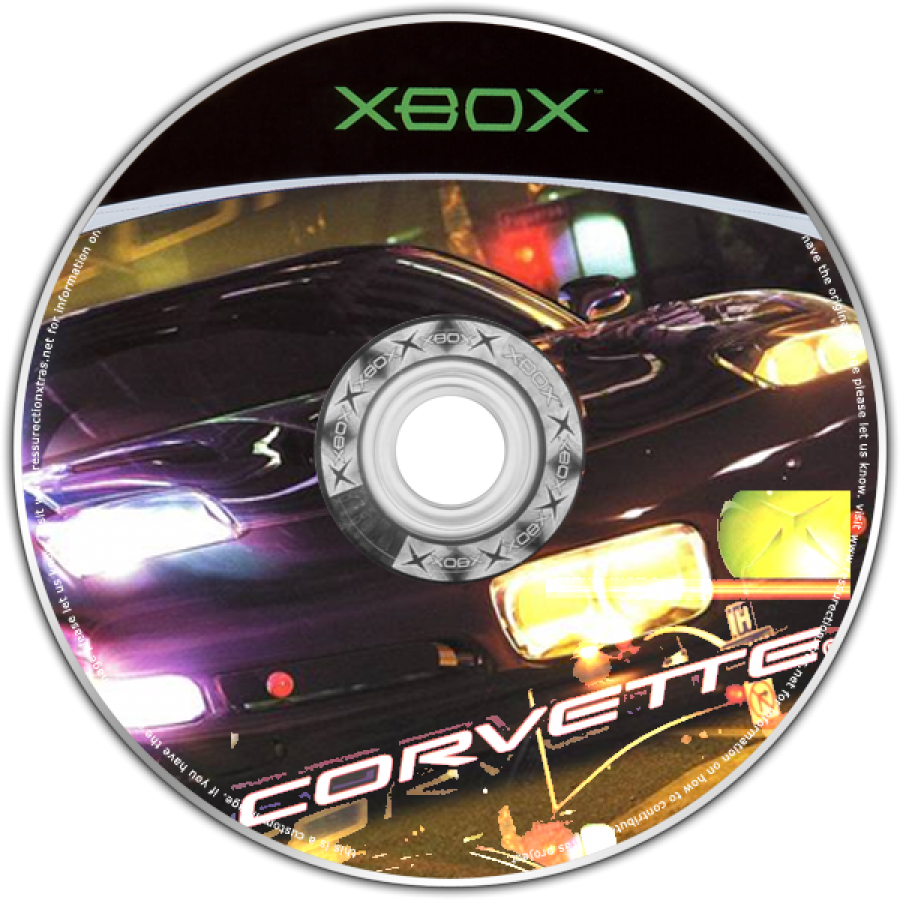 Corvette disc art for Xbox (XBOX) video game