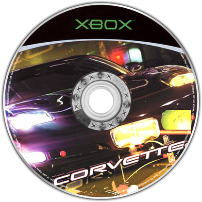 Corvette disc art for Xbox (XBOX) video game
