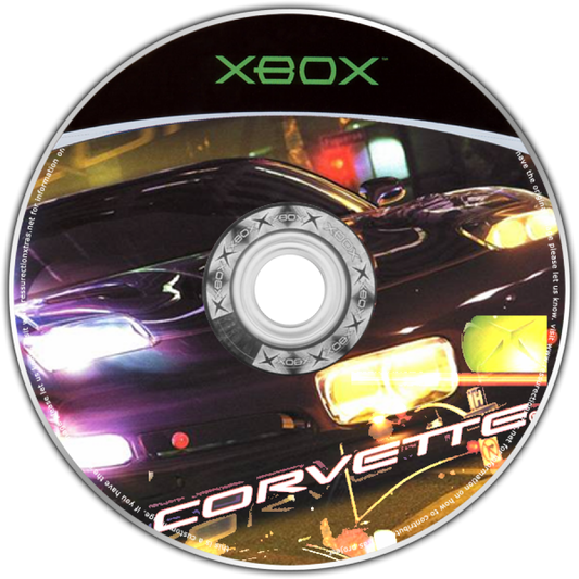 Corvette disc art for Xbox (XBOX) video game