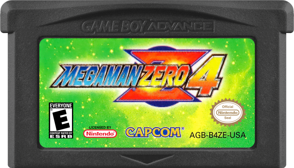 Mega Man Zero 4 game cartridge for Game Boy Advance (GBA) video game