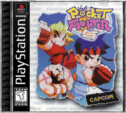Pocket Fighter cover art for PlayStation 1 (PS1) fighting video game
