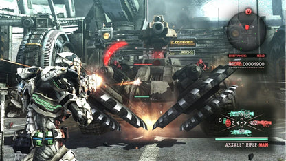 Retro Vanquish Xbox 360 inspired design featuring high speed sci fi third person shooter aesthetic vintage HD era futuristic powered armor sliding combat bullet time action explosive robot warfare sleek industrial sci fi battlefield nostalgic PlatinumGames presentation gameplay
